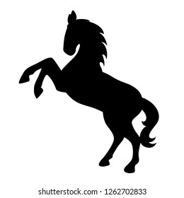 Horse silhouette icon. Vector illustration isolated on white background.