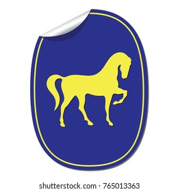 Horse silhouette icon, vector illustration

