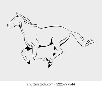 horse silhouette illustration