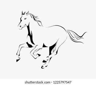 horse silhouette illustration