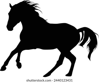 Horse silhouette illustration in vector