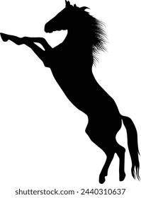 Horse silhouette illustration in vector