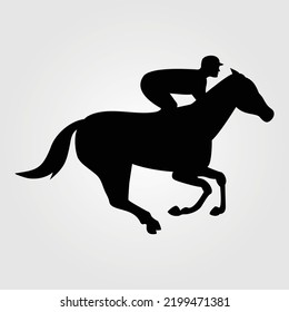 Horse Silhouette Illustration Vector Set Horses Riding Horse Racing Unicorn Pony Equestrian