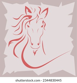 horse silhouette image with background