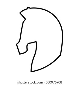 horse silhouette isolated icon