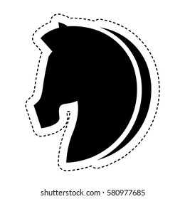 horse silhouette isolated icon