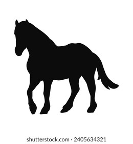 horse silhouette isolated on transparent background