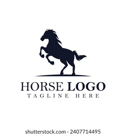 horse silhouette logo concept, horse silhouette logo design