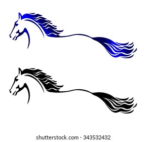 Horse silhouette, logo design