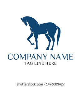 horse silhouette logo design vector template