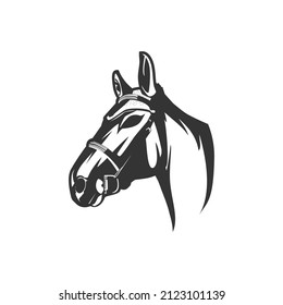 horse silhouette logo template black color