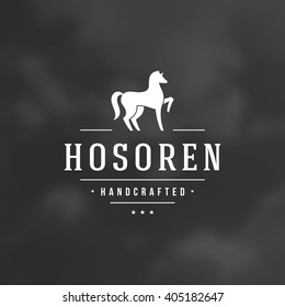 Horse Silhouette Logo Template. Vector Design Element Vintage Style for Logotype or label.