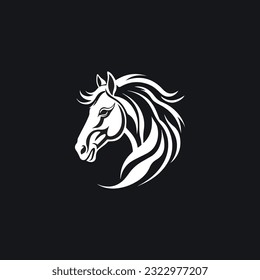 Horse silhouette logo vector design