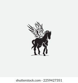 horse silhouette logo vector illustration