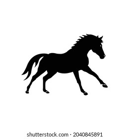 Horse Silhouette on isolated background. Vector drawing
