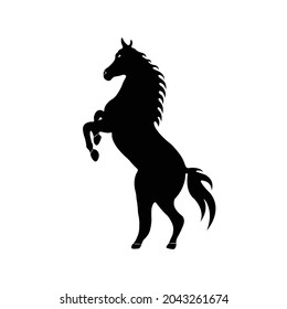 Horse Silhouette on isolated background. Vector drawing