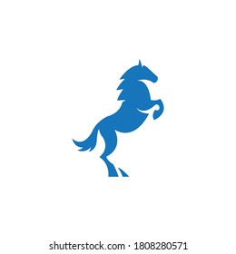 Horse Silhouette on White Background. Isolated Vector Animal Template for Logo Company, Icon, Symbol etc