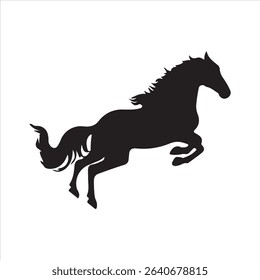 Horse silhouette on white background