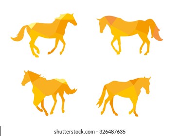 Horse silhouette pixel