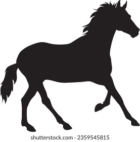 Horse Silhouette, Running Horse Silhouette