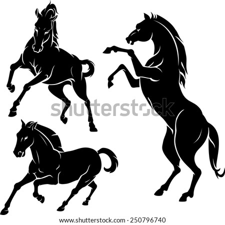 Horse Silhouette Set