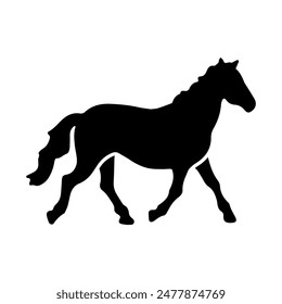 horse silhouette , simple and clean