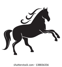 horse silhouette vector