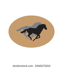 Horse silhouette  vector Art illustration 