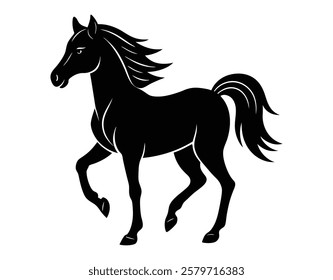 Horse silhouette vector Art illustration