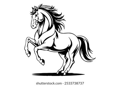 ein Pferd Silhouette Vektor Clip Art