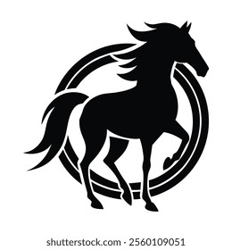 Horse silhouette vector design art
