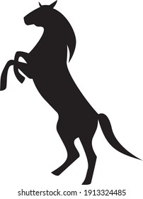 horse silhouette, vector eps 10