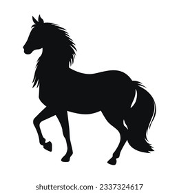 Horse silhouette vector icon design. Farm animal symbol design.