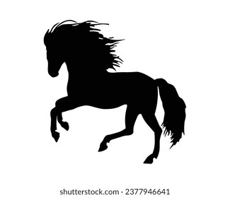 Horse Silhouette. Horse Vector Illustration.