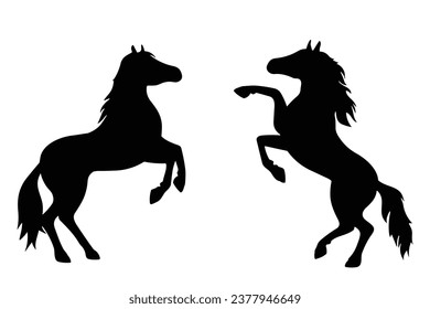 Horse Silhouette. Horse Vector Illustration.