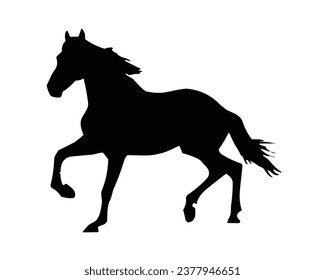 Horse Silhouette. Horse Vector Illustration.