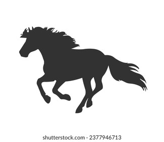 Horse Silhouette. Horse Vector Illustration.