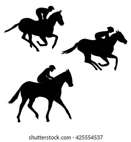 horse silhouette - vector illustration