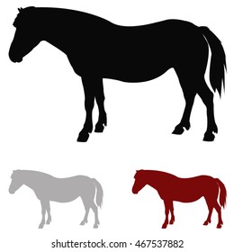 Horse silhouette, vector illustration