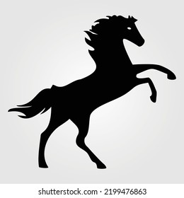 Horse Silhouette Vector Illustration Equestrian Horses Riding Racing Pony Horse Rider Unicorn