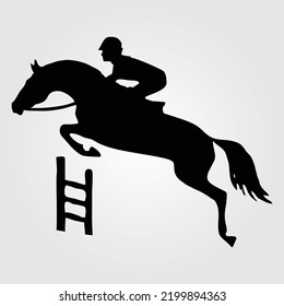 Horse Silhouette Vector Illustration Equestrian Equine Horses Riding Racing Pony Horse Rider