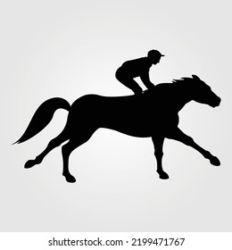 Horse Silhouette Vector Illustration Horses Riding Stock Vector ...