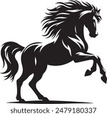 Horse silhouette vector illustration image