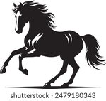 Horse silhouette vector illustration image