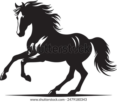 Horse silhouette vector illustration image