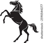 horse silhouette vector illustration. Perfect for equestrian designs, logos, branding, tattoos, and artistic projects.