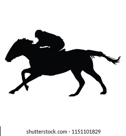 Horse silhouette, vector illustration , horse race
