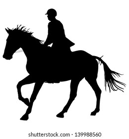 Horse silhouette, vector illustration , horse race