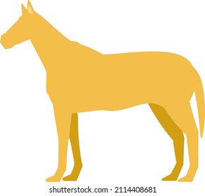 Horse silhouette vector illustration sideways