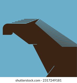 horse silhouette vector illustration template